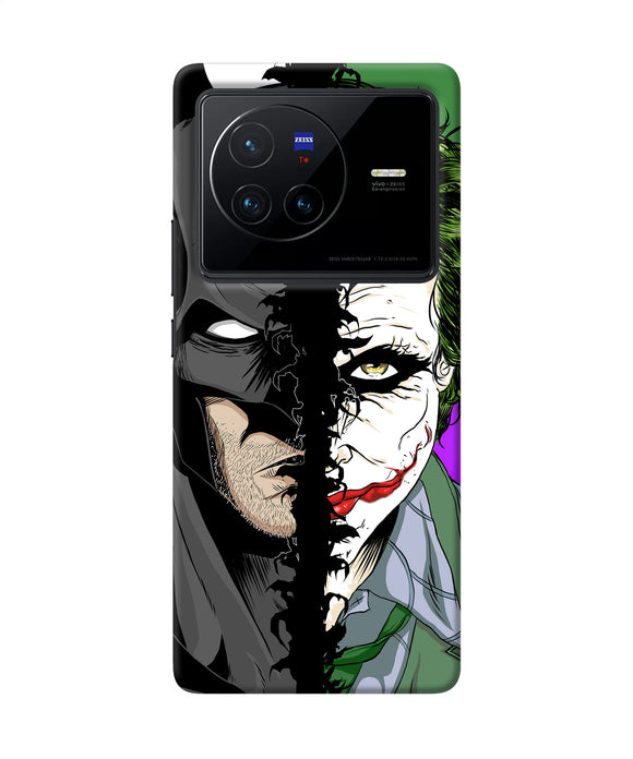 Batman vs joker half face Vivo X80 Back Cover