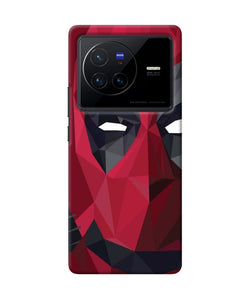 Abstract deadpool half mask Vivo X80 Back Cover