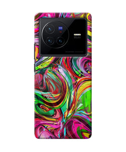 Abstract colorful ink Vivo X80 Back Cover