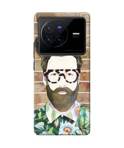 Beard man with glass Vivo X80 Back Cover