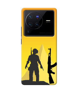 PUBG Silhouette Vivo X80 Pro Real 4D Back Cover