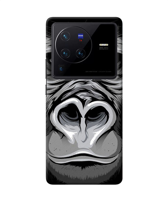 Black chimpanzee Vivo X80 Pro Back Cover