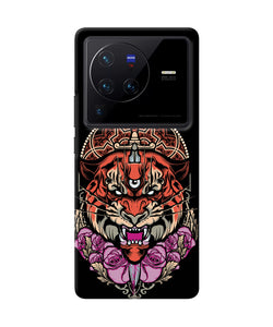 Abstract tiger Vivo X80 Pro Back Cover