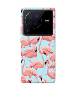 Abstract sheer bird print Vivo X80 Pro Back Cover