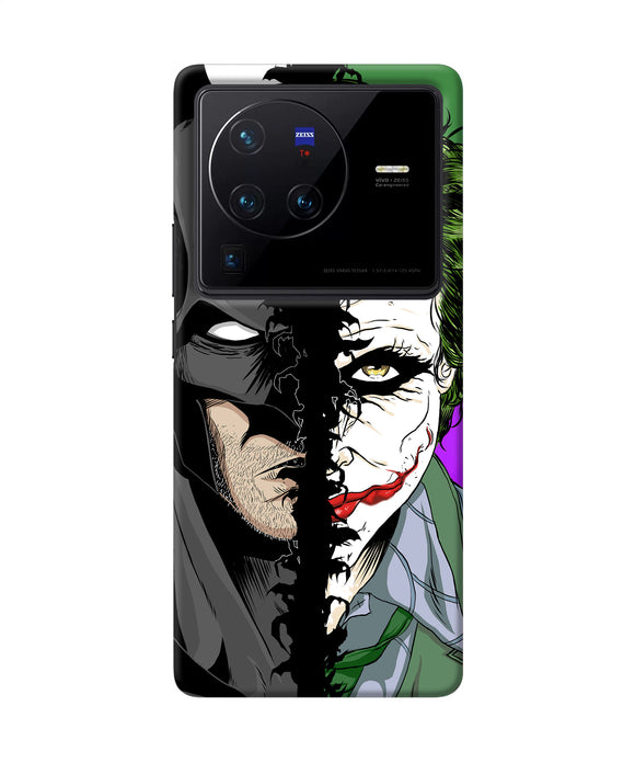 Batman vs joker half face Vivo X80 Pro Back Cover