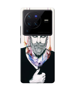 Beard man character Vivo X80 Pro Back Cover