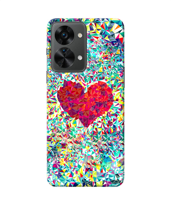 Red heart print OnePlus Nord 2T 5G Back Cover