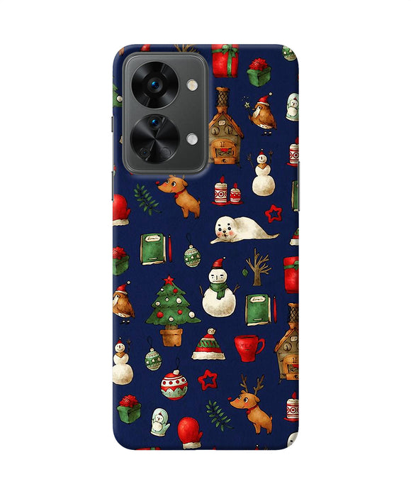 Canvas christmas print OnePlus Nord 2T 5G Back Cover