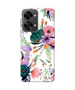 Abstract flowers print OnePlus Nord 2T 5G Back Cover