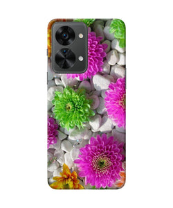 Natural flower stones OnePlus Nord 2T 5G Back Cover