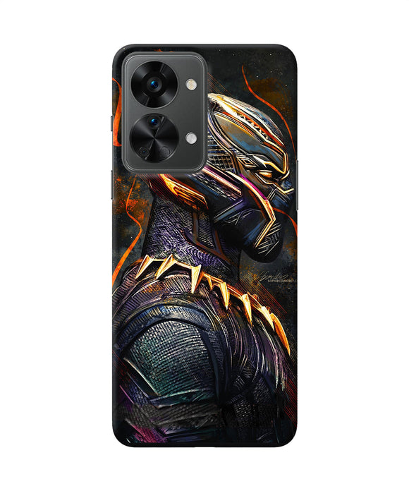 Black panther side face OnePlus Nord 2T 5G Back Cover