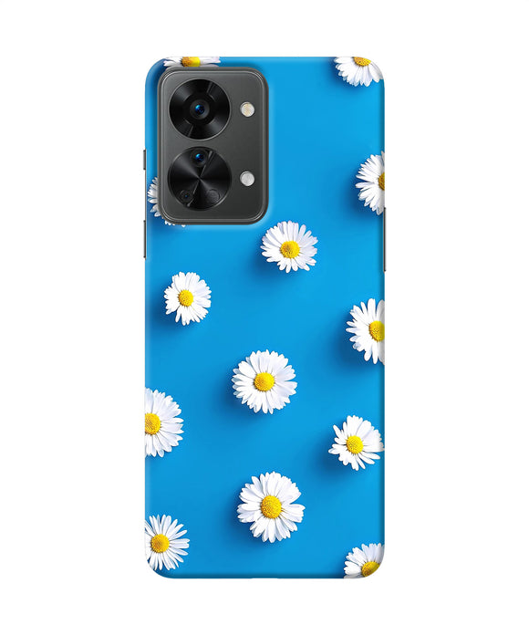 White flowers OnePlus Nord 2T 5G Back Cover