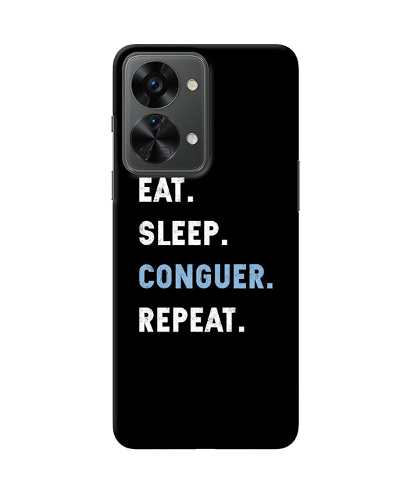 Eat sleep quote OnePlus Nord 2T 5G Back Cover