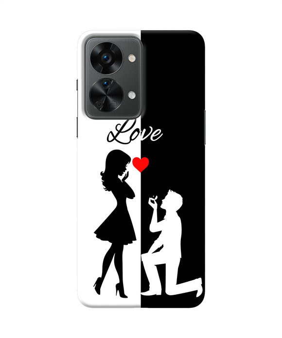 Love propose black and white OnePlus Nord 2T 5G Back Cover