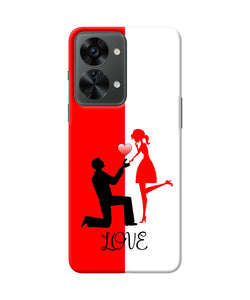 Love propose red and white OnePlus Nord 2T 5G Back Cover