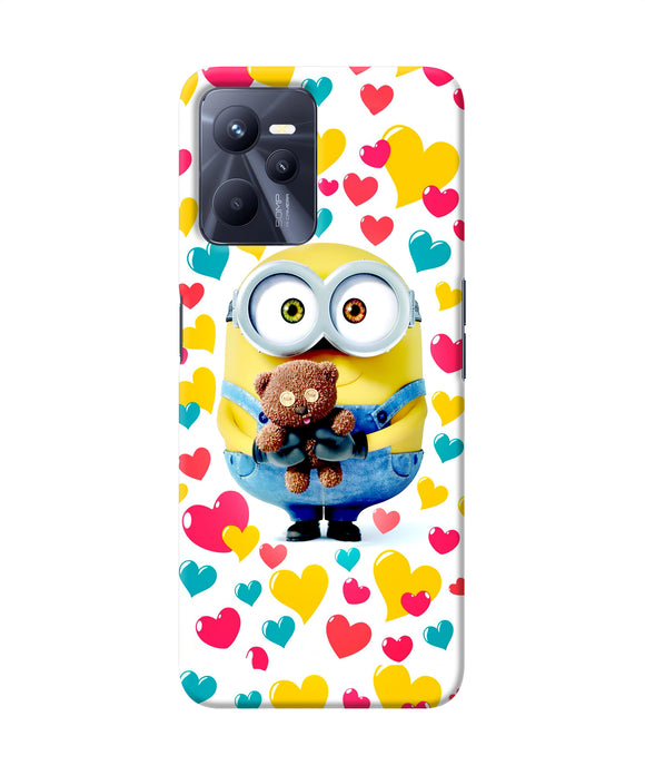 Minion teddy hearts Realme C35 Back Cover