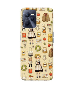 Canvas girl print Realme C35 Back Cover