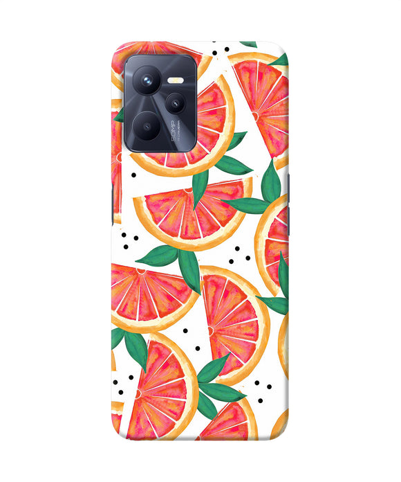 Abstract orange print Realme C35 Back Cover