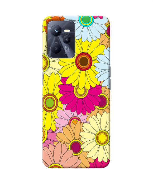 Abstract colorful flowers Realme C35 Back Cover