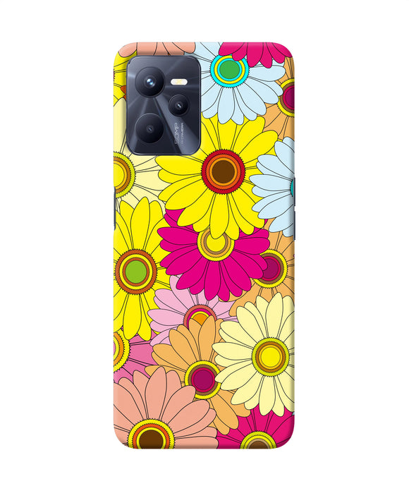 Abstract colorful flowers Realme C35 Back Cover