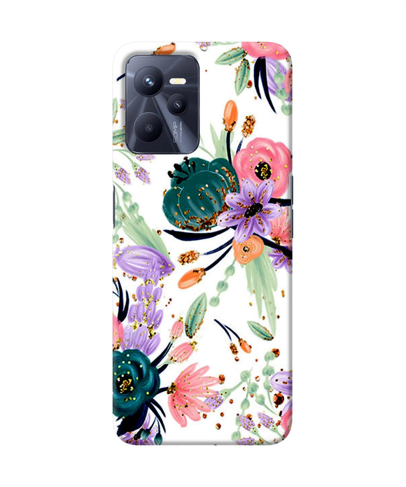 Abstract flowers print Realme C35 Back Cover