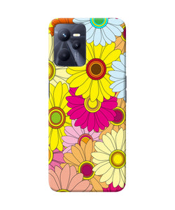 Abstract colorful flowers Realme C35 Back Cover