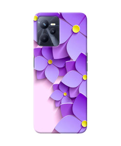 Violet flower craft Realme C35 Back Cover