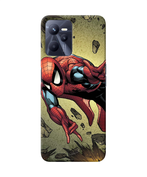 Spiderman on sky Realme C35 Back Cover