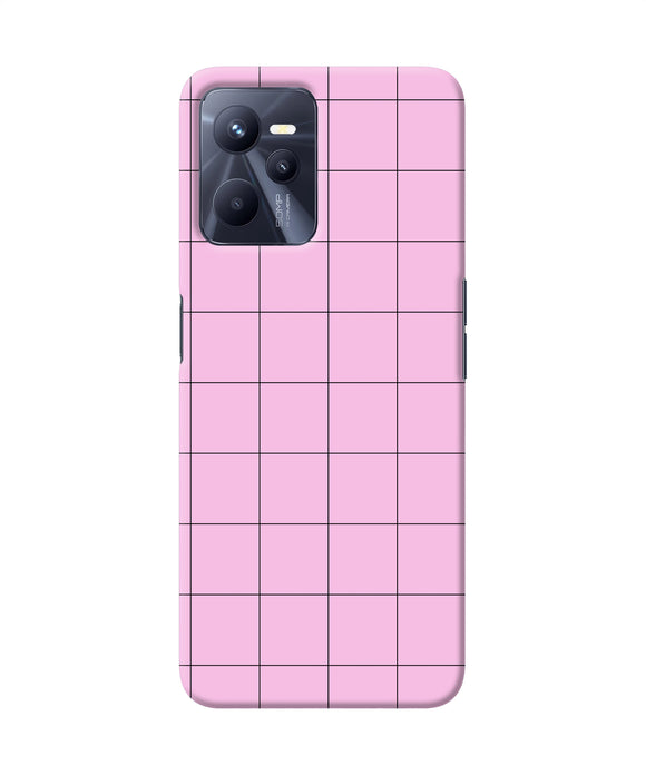 Pink square print Realme C35 Back Cover