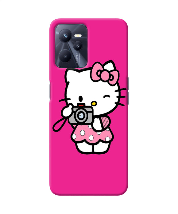 Hello kitty cam pink Realme C35 Back Cover