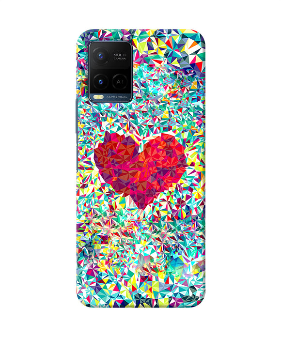 Red heart print Vivo Y33T Back Cover