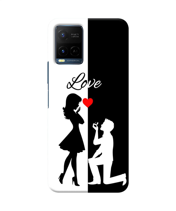 Love propose black and white Vivo Y33T Back Cover