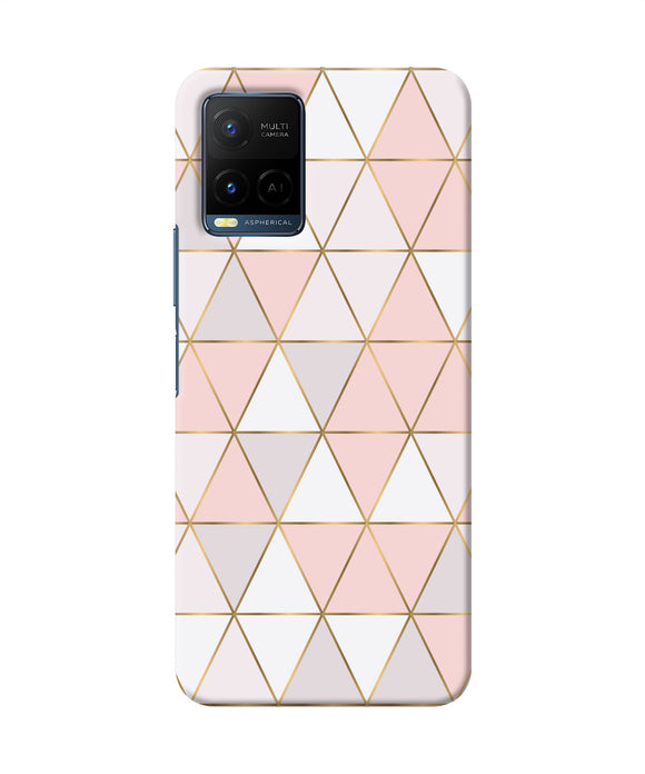 Abstract pink triangle pattern Vivo Y33T Back Cover