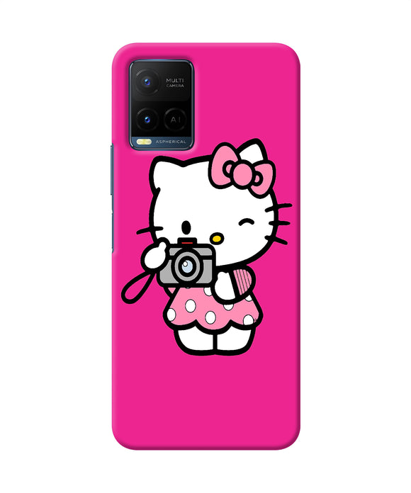 Hello kitty cam pink Vivo Y33T Back Cover