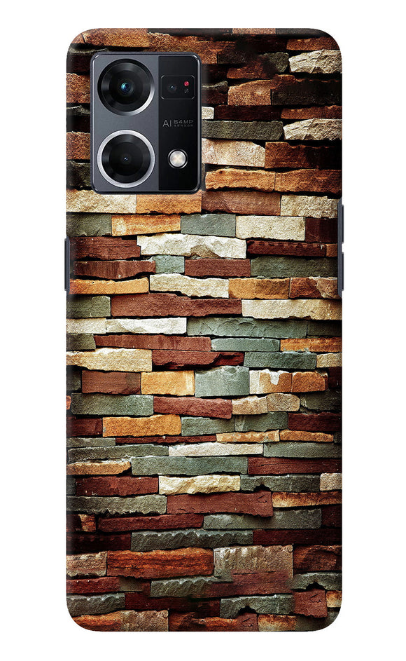 Bricks Pattern Oppo F21 Pro 4G Back Cover
