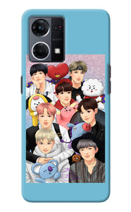 BTS with animals Oppo F21 Pro 4G Back Cover