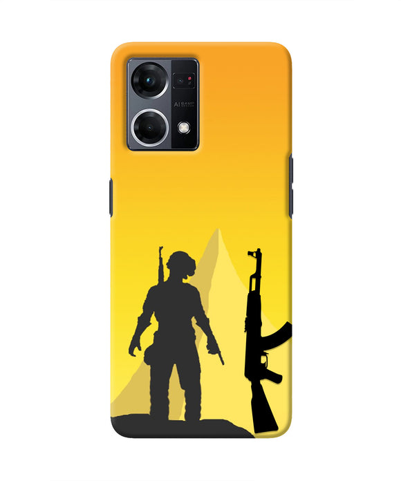 PUBG Silhouette Oppo F21 Pro 4G Real 4D Back Cover