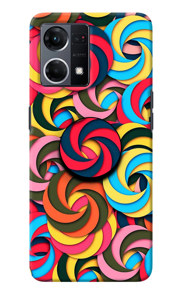 Spiral Pattern Oppo F21 Pro 4G Pop Case