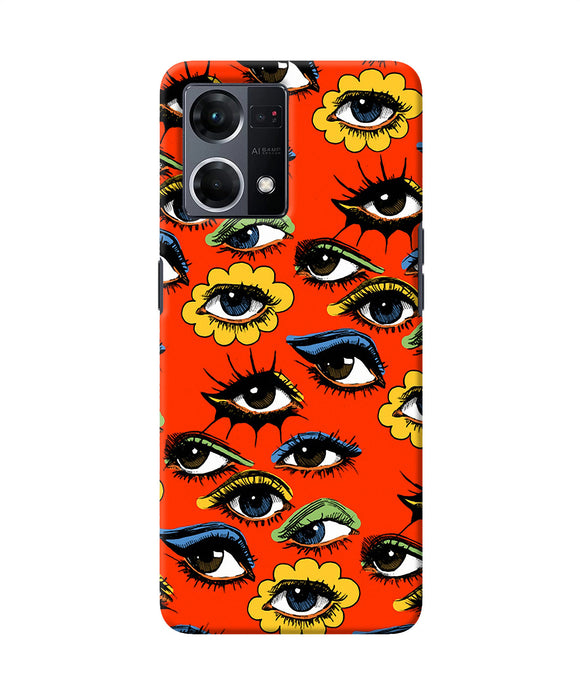 Abstract eyes pattern Oppo F21 Pro 4G Back Cover