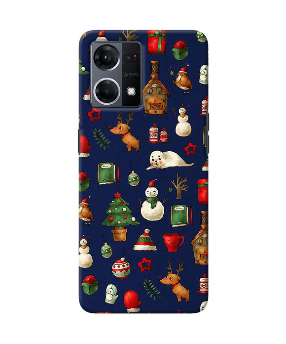 Canvas christmas print Oppo F21 Pro 4G Back Cover