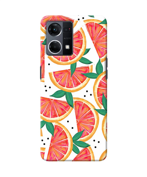 Abstract orange print Oppo F21 Pro 4G Back Cover