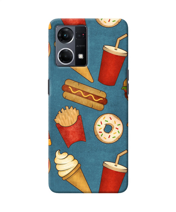 Abstract food print Oppo F21 Pro 4G Back Cover