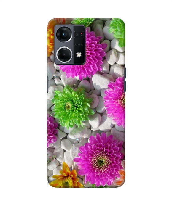 Natural flower stones Oppo F21 Pro 4G Back Cover
