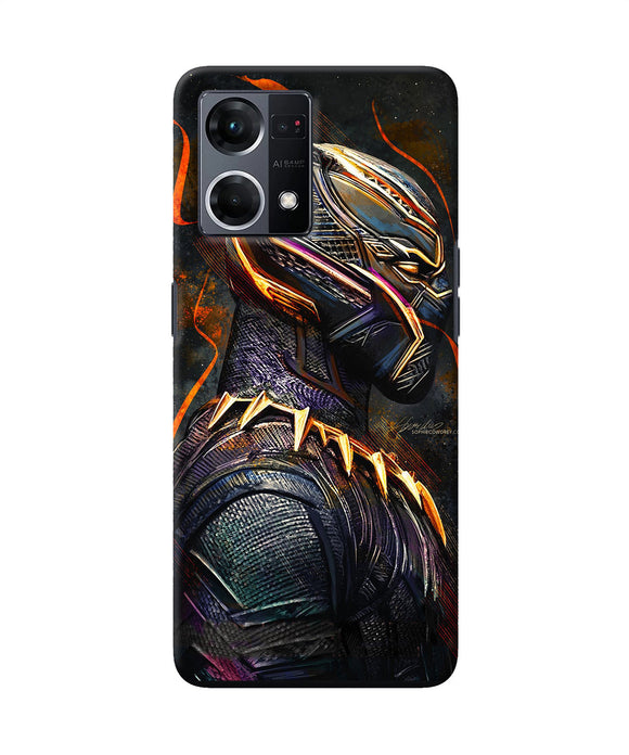 Black panther side face Oppo F21 Pro 4G Back Cover