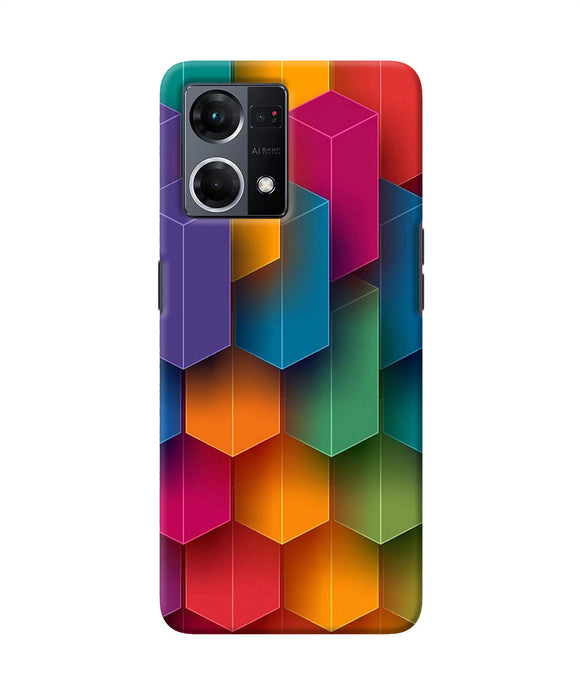 Abstract rectangle print Oppo F21 Pro 4G Back Cover
