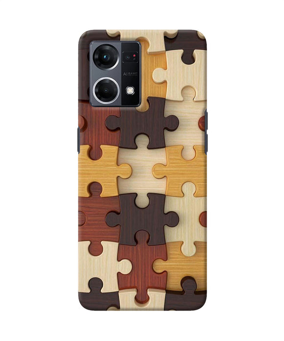 Wooden puzzle Oppo F21 Pro 4G Back Cover