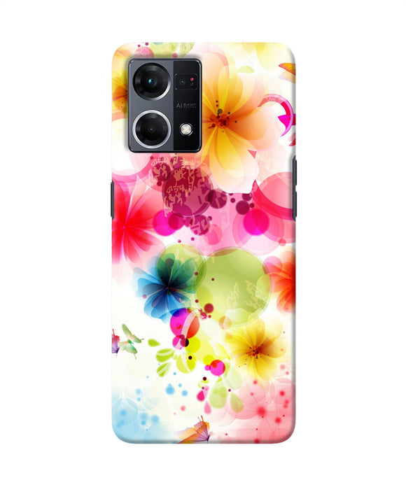 Flowers print Oppo F21 Pro 4G Back Cover
