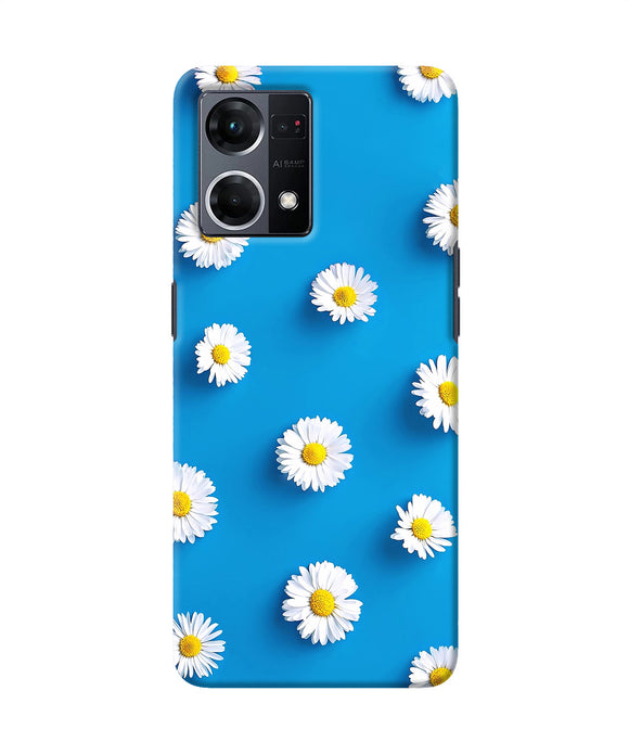 White flowers Oppo F21 Pro 4G Back Cover