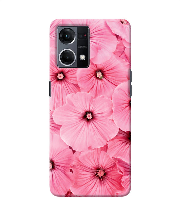Pink flowers Oppo F21 Pro 4G Back Cover