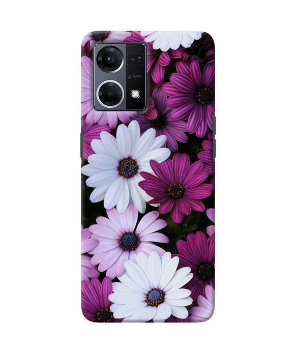 White violet flowers Oppo F21 Pro 4G Back Cover